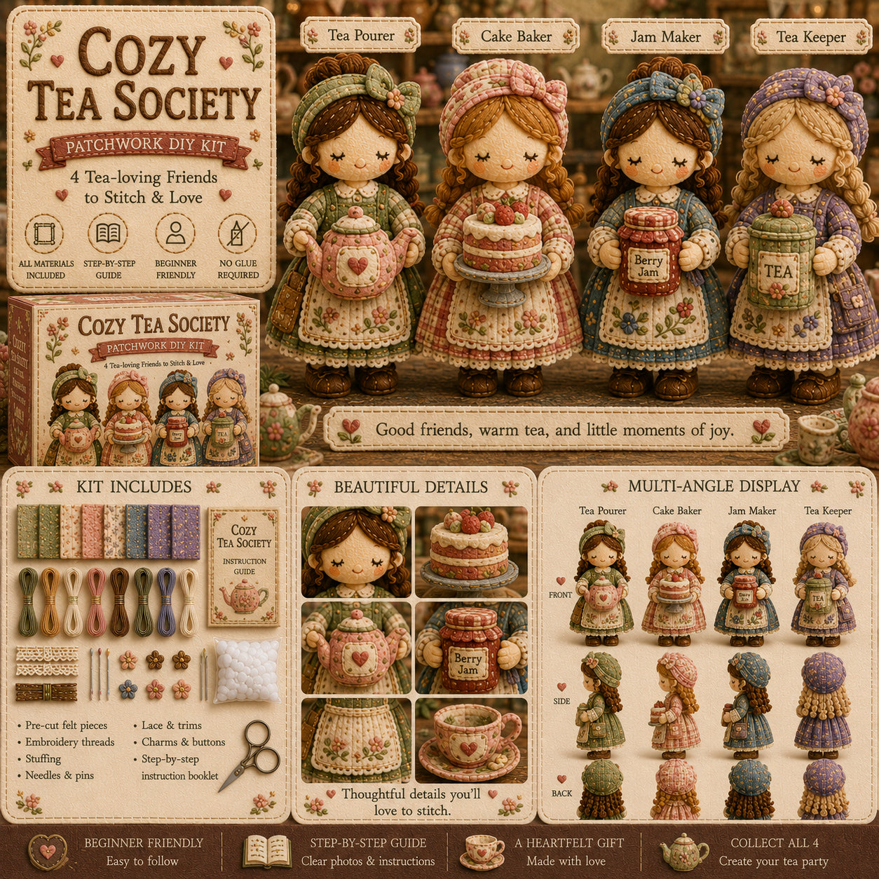 🎁Last Day:49% OFF🧵 Tiny Worlds Patchwork Mini Craft Kit Series