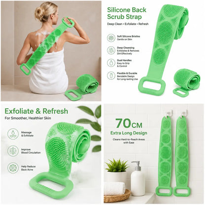 💦Summer Limited-Time 50% OFF 🛁Double-Sided Silicone Back Scrubber-Easily exfoliate dead skin