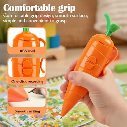 🐰 Cute Carrot Voice Recorder Pen: 60-Second Audio Playback Easter Basket Stuffer 🥕