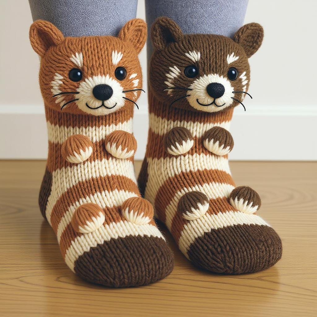 🔥LAST DAY 49% OFF - 🦥Cozy 3D Knit Animal Socks🧦