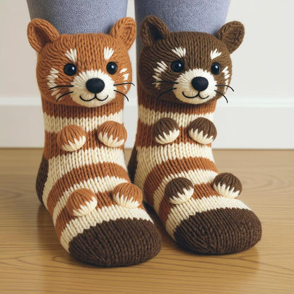 🔥LAST DAY 49% OFF - 🦥Cozy 3D Knit Animal Socks🧦