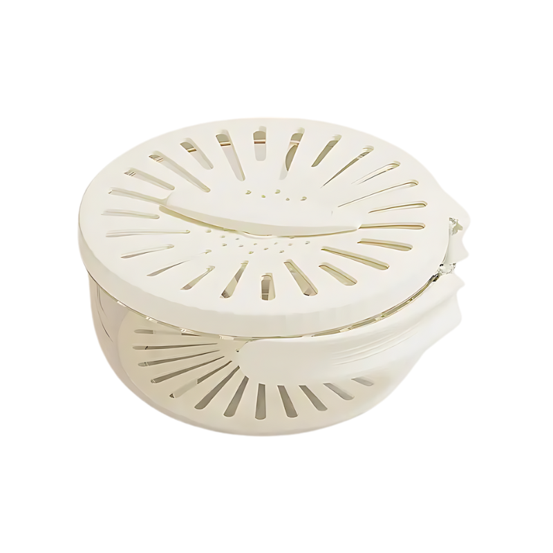 🥬 2-in-1 Foldable Drain Basket with Handle - Wash Produce, Store in Fridge, Ideal for Home & Outdoor Use