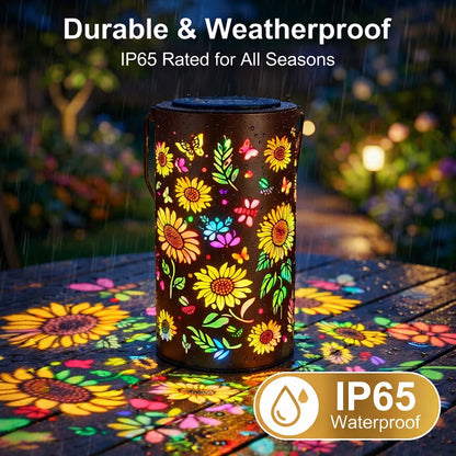 🔥HOT SALE 49% OFF-🌞Colorful Sunflower Glow Solar Garden Lantern