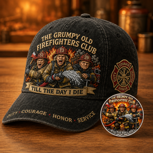 The Grumpy Old Firefighters Club Cap🎁 Free Honor Coin With Every Cap Purchase