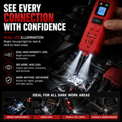 🔧 3-in-1 Automotive Power Circuit Probe & Relay Tester – 12V/24V Electrical Diagnostic Tool