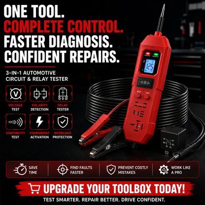 🔧 3-in-1 Automotive Power Circuit Probe & Relay Tester – 12V/24V Electrical Diagnostic Tool