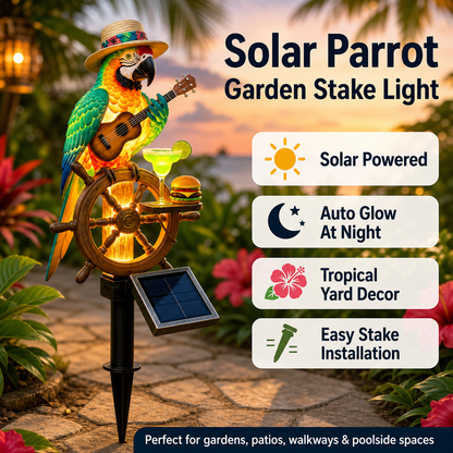 🔥Last Day 49% OFF Sola🔥-🌴Powered Parrot Garden Light- "Wastin" Away Again"