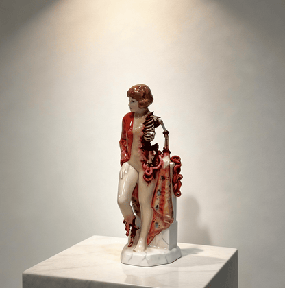🏺✨Broken Ladies Ceramic Art Figure – Handcrafted Mixed Media Sculpture