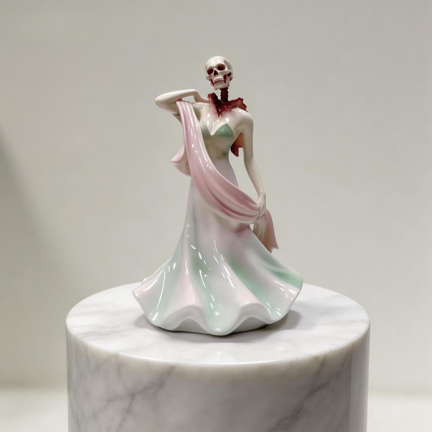 🏺✨Broken Ladies Ceramic Art Figure – Handcrafted Mixed Media Sculpture
