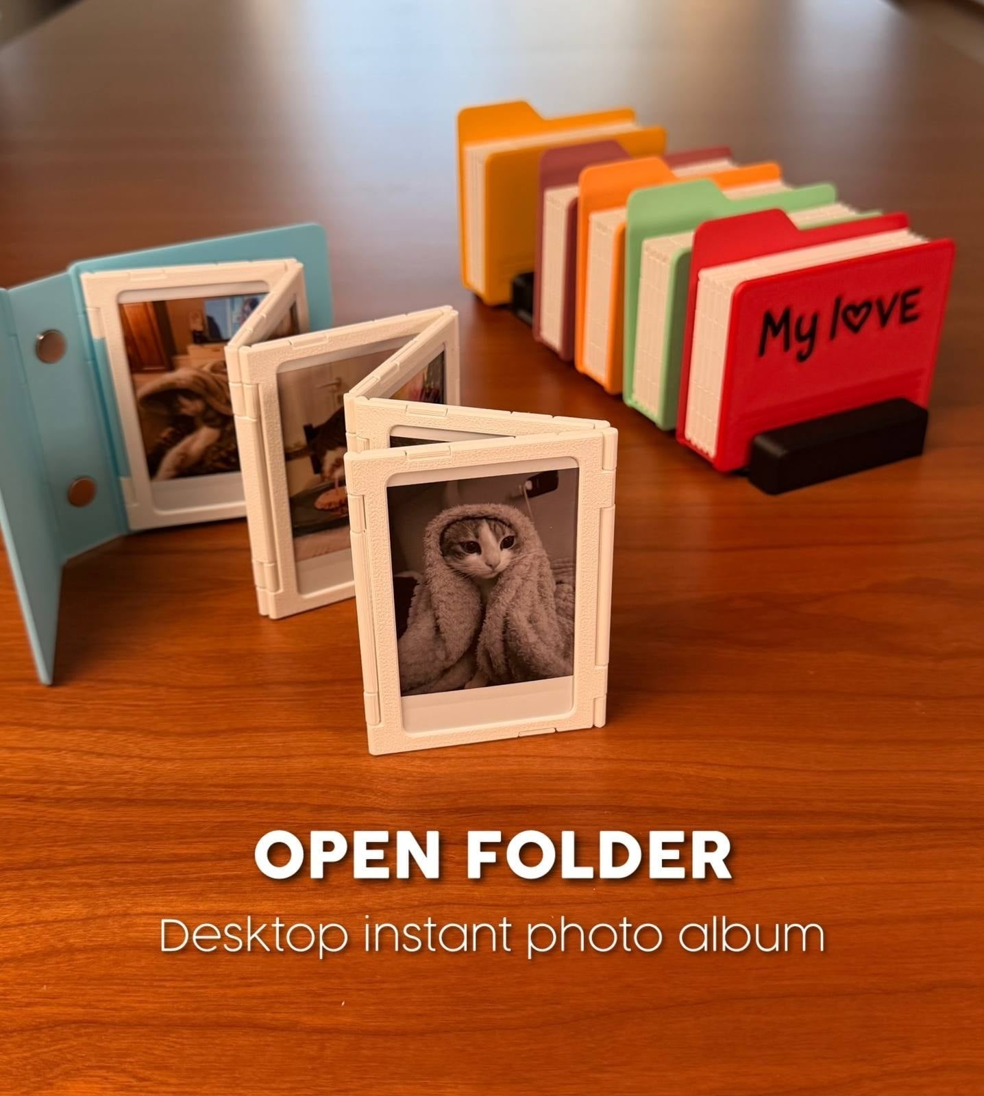 Instax Mini OS Folder Photo Holder – Retro-Tech Memory Directory