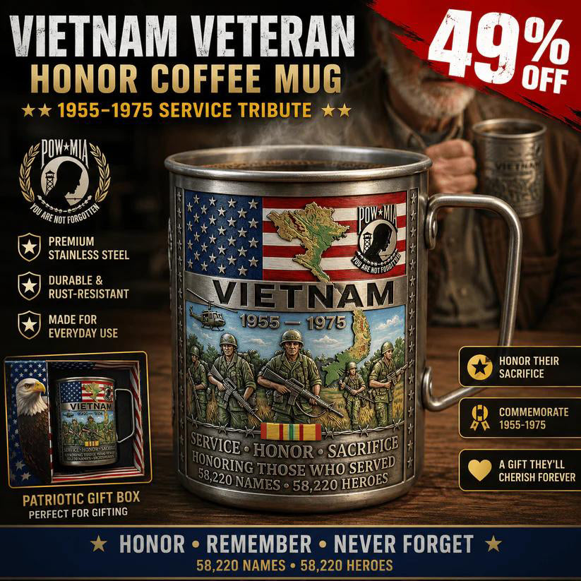 🔥LAST DAY 49% OFF 🎖️Vietnam Veteran Honor Coffee Mug – 1955-1975 Service Tribute