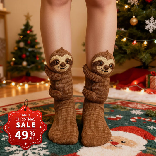 🔥LAST DAY 49% OFF - 🦥Cozy 3D Knit Animal Socks