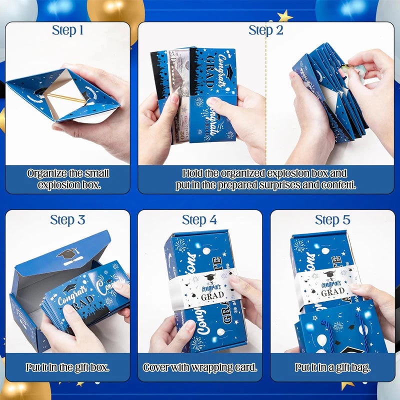 🎓Class of 2026 Surprise Box 💥 Bouncy Cash Red Envelope Gift 🥳