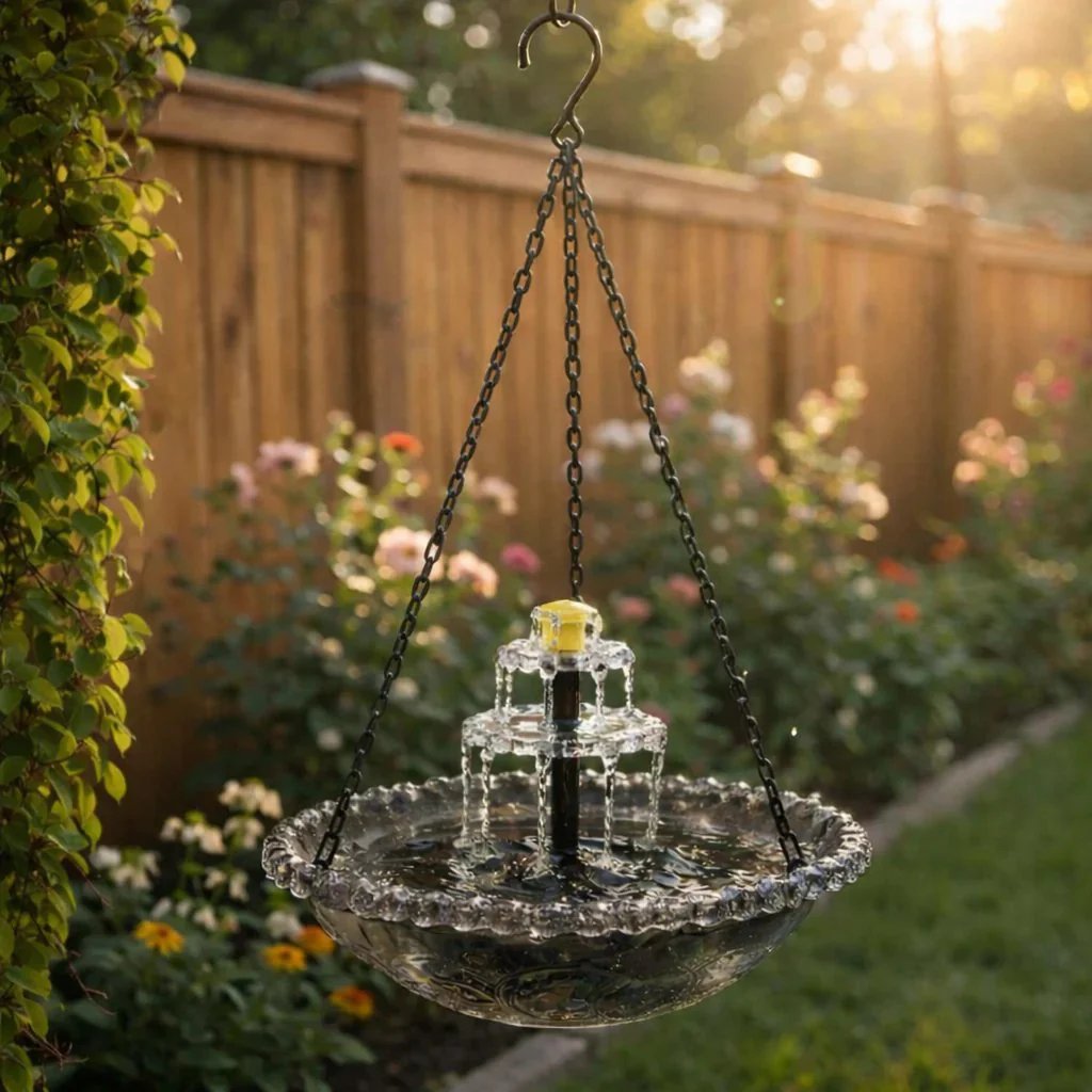 🔥🔥49% Off--Solar Cascade Hanging Bird Bath Fountain🎁