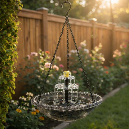 🔥🔥49% Off--Solar Cascade Hanging Bird Bath Fountain🎁