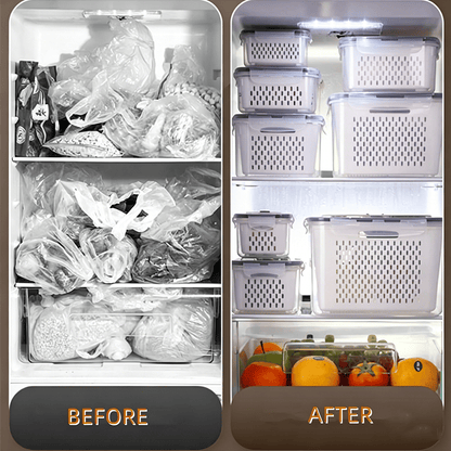 🍓🥬Food Storage Containers- Transform Your Messy Fridge into an Organized Oasis! 🧊✨