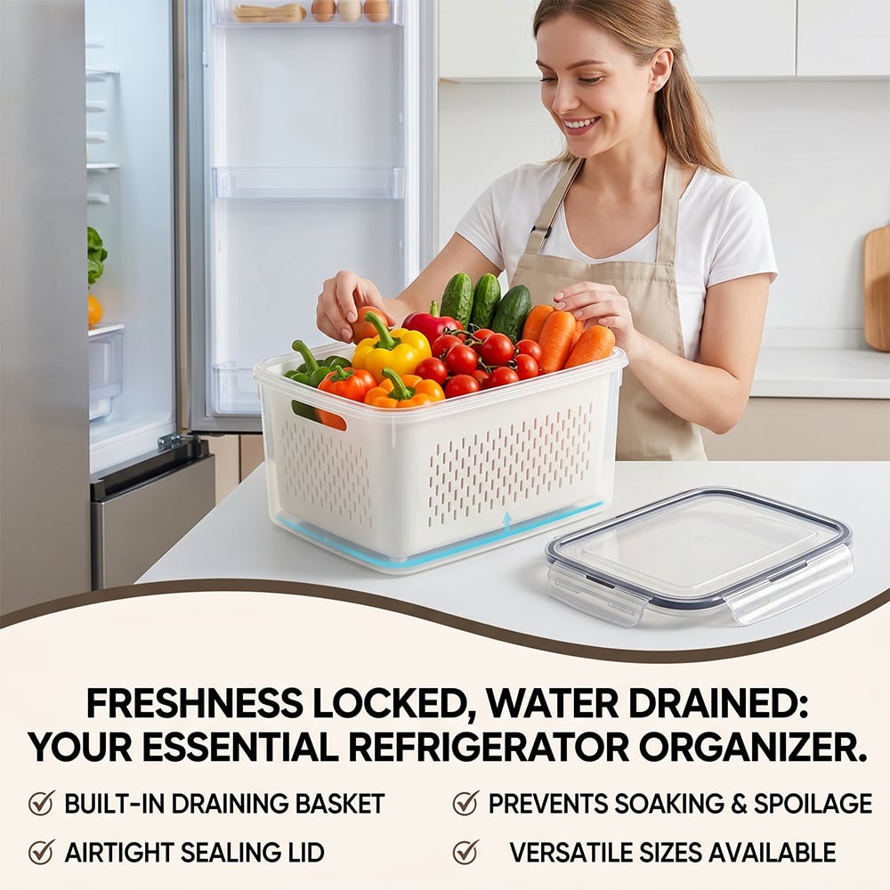 🍓🥬Food Storage Containers- Transform Your Messy Fridge into an Organized Oasis! 🧊✨