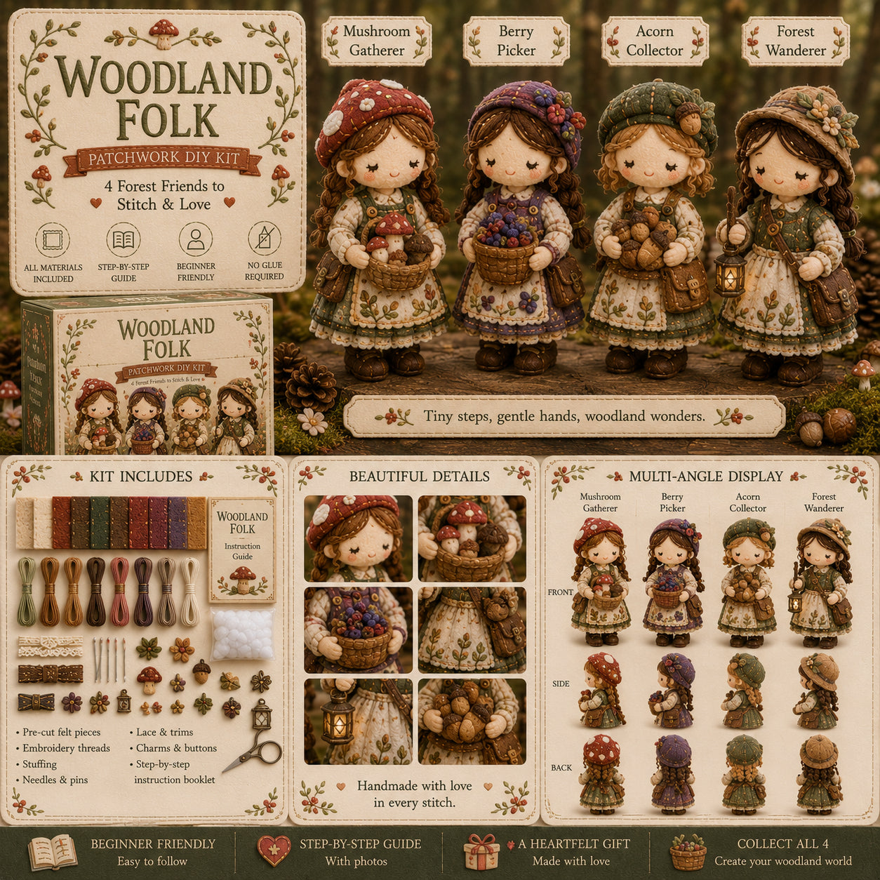 🎁Last Day:49% OFF🧵 Tiny Worlds Patchwork Mini Craft Kit Series
