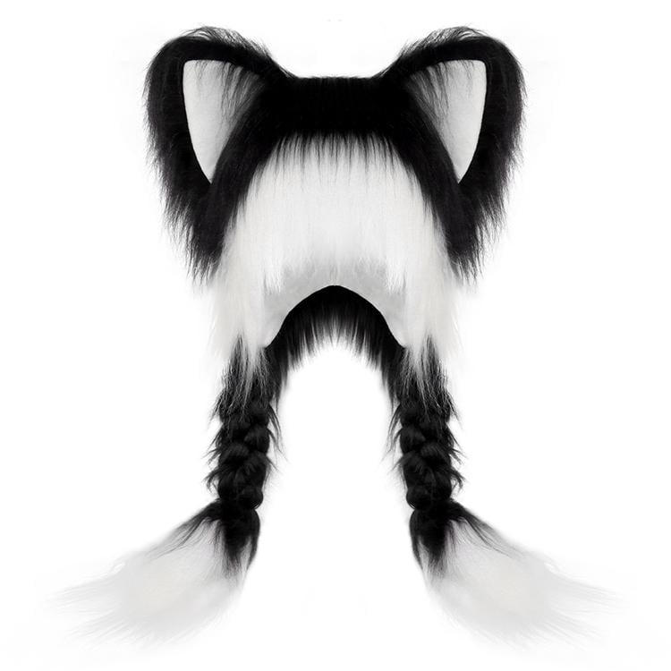 🔥Last Day 49% OFF - Soft Furry Animal Ear Hat with Braids