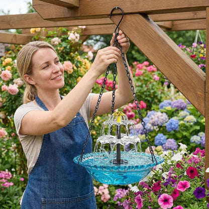 🔥🔥49% Off--Solar Cascade Hanging Bird Bath Fountain🎁
