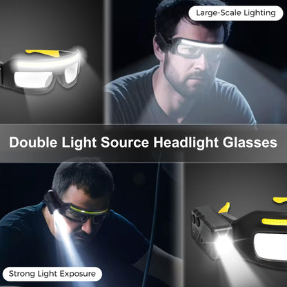 LED Rechargeable Headlight Glasses