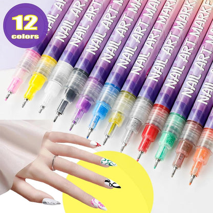 🎁LAST WEEK SPECIAL PRICE!⏳12 Colors Nail Art Pens Set🎨💅