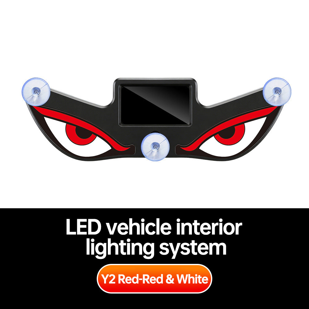 💥💥LAST DAY 70% OFF-🚗LaozikTM Car Rear Window Dynamic LED Display – Vampire Devil Eye Emoji Panel, Auto Decorative Light