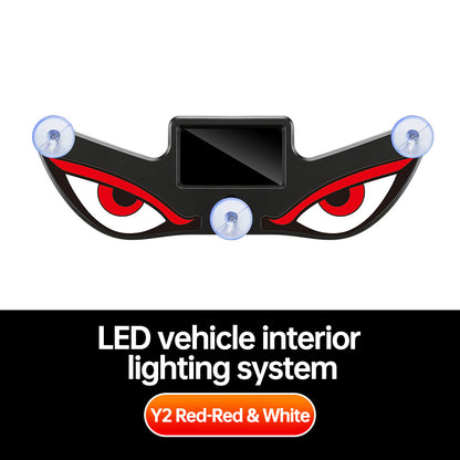 💥💥LAST DAY 70% OFF-🚗LaozikTM Car Rear Window Dynamic LED Display – Vampire Devil Eye Emoji Panel, Auto Decorative Light