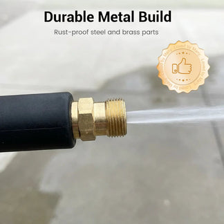 High-Pressure Water Gun -3 Nozzles,Rustproof Aluminium Alloy,Effortless Deep Cleaning