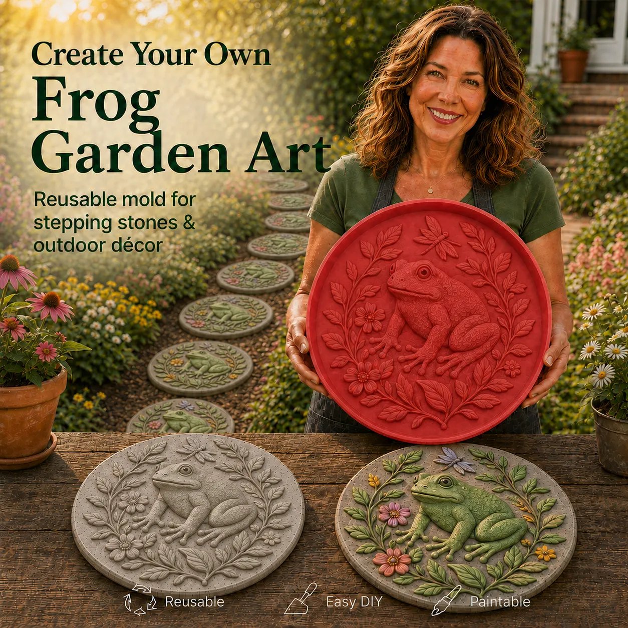 💥 LAST DAY 49% OFF - Garden Art Stepping Stone Mold