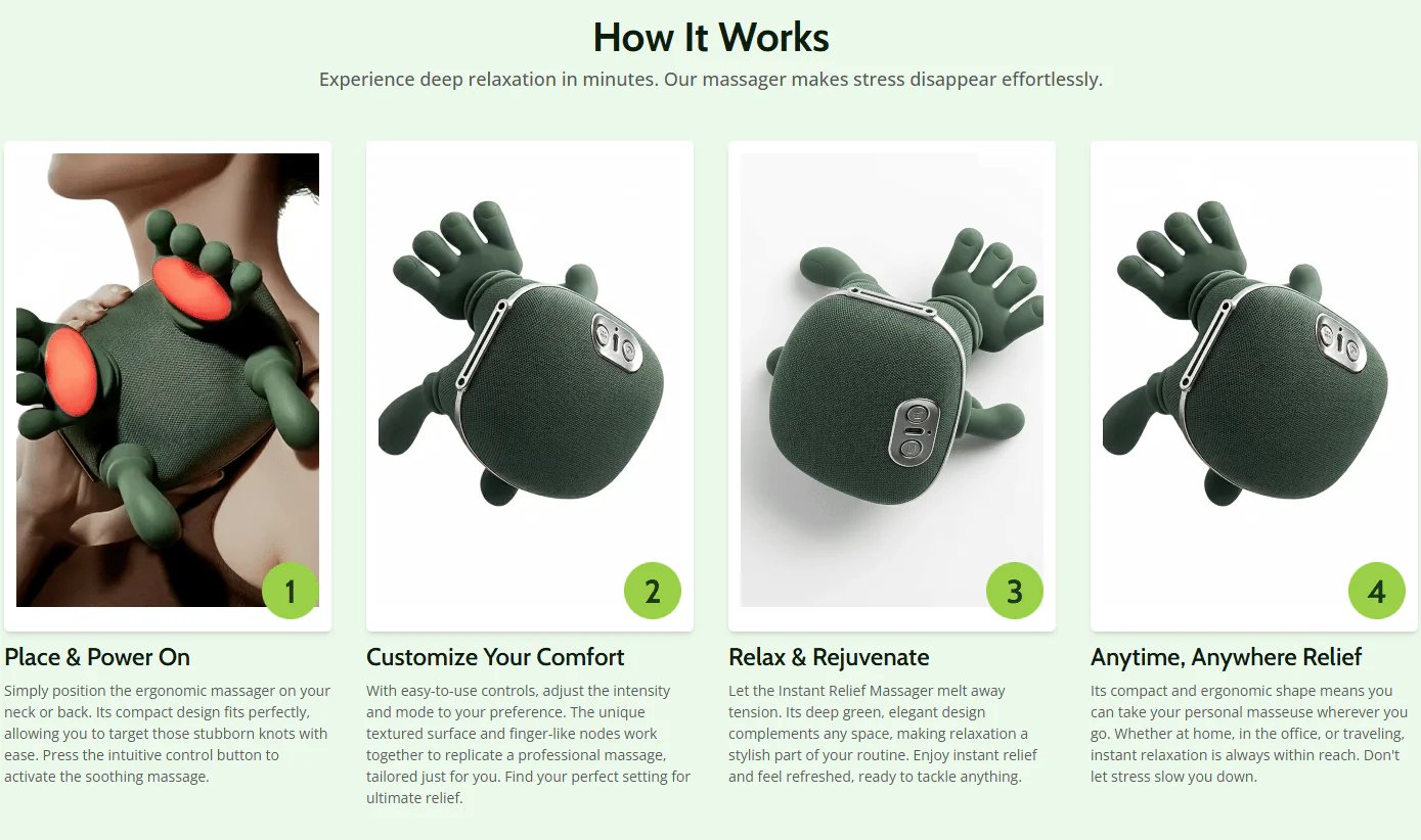 🎁3D Shiatsu Neck Massager + Heat 🔥