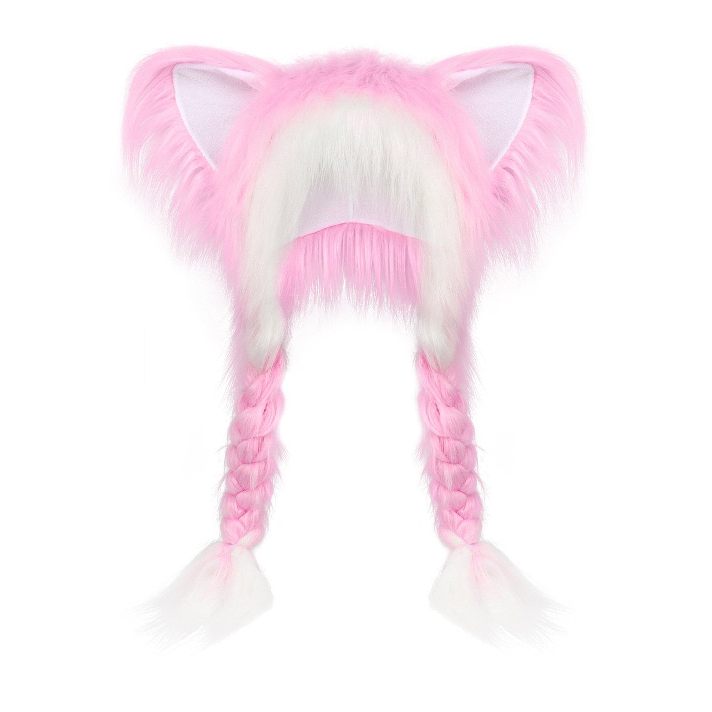 🔥Last Day 49% OFF - Soft Furry Animal Ear Hat with Braids