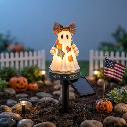 TODAY'S SPECIAL OFFER-50% OFF 🔥Lighted Vintage Patchwork Ghost Solar Garden Light