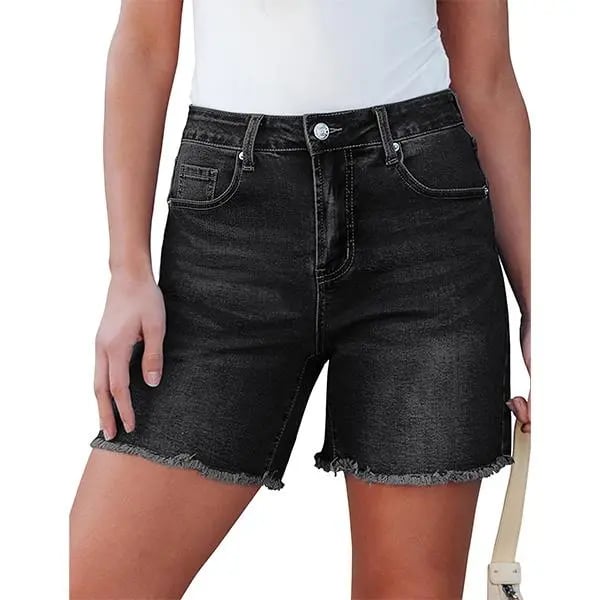 Women's Trendy Leopard Print High-Rise Denim Shorts