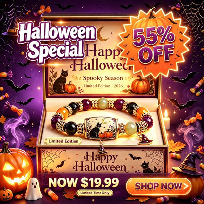 🎃 Limited Edition Halloween Beaded Bracelet Set | Spooky Cute Gift Jewelry