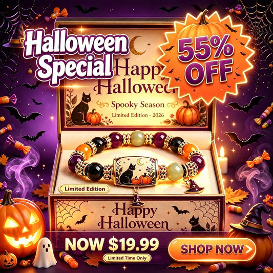 🎃 Limited Edition Halloween Beaded Bracelet Set | Spooky Cute Gift Jewelry