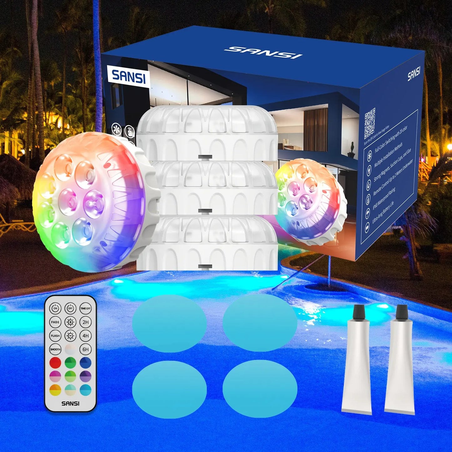 🔥Hot Sale 49% off🌟💧 Swimming pool RGB lights